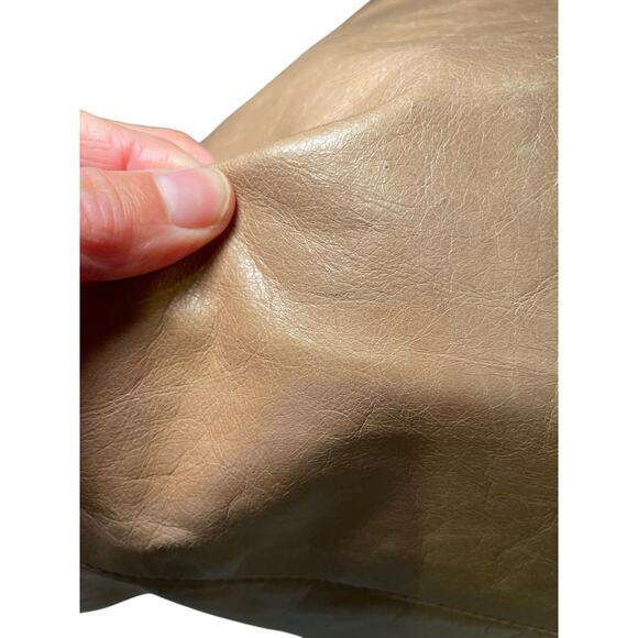 MIU MIU Vitello Leather Tote Brown Tan Large Travel Bag Tote - Picture 10 of 17